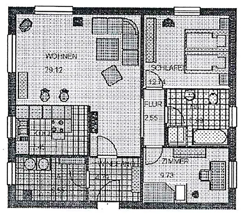 Grundriss des 80 Quadratmeter Hauses
